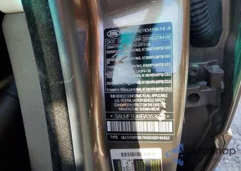 2011 Land Rover Range Rover Hse Luxury from USA, damaged, VIN SALMF1E48BA353027